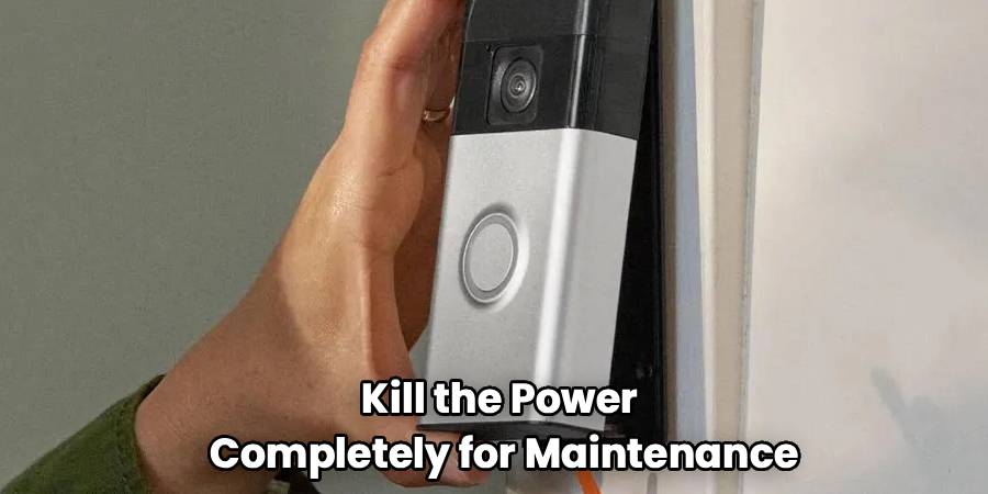 Kill the Power
Completely for Maintenance