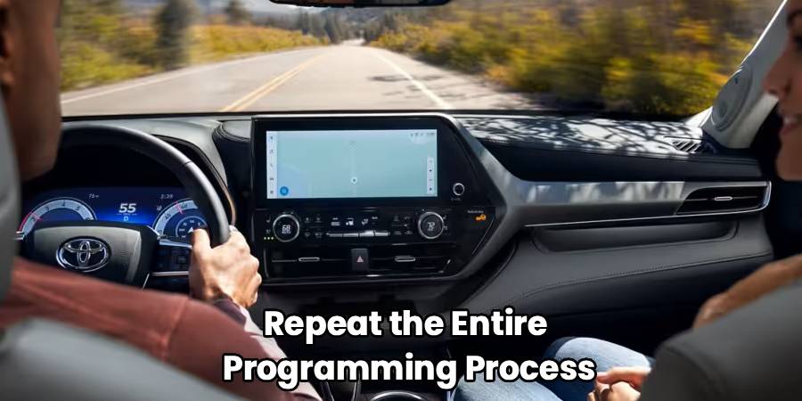 Repeat the Entire
Programming Process