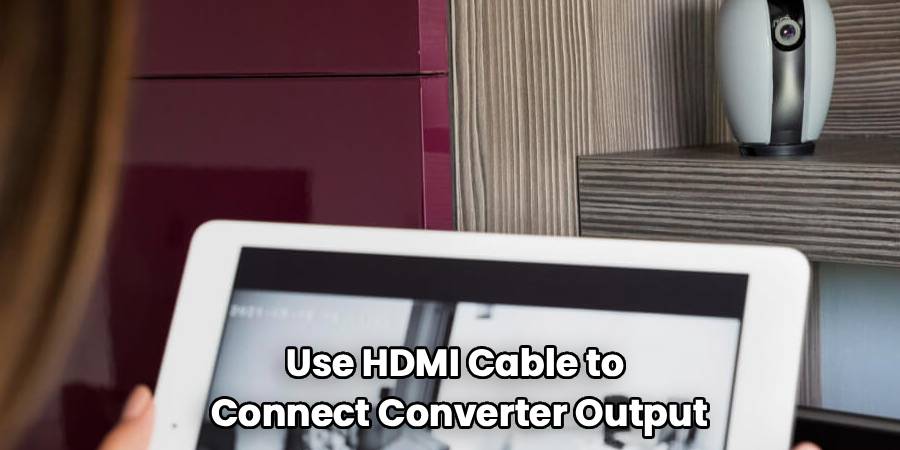 Use Hdmi Cable to 
Connect Converter Output