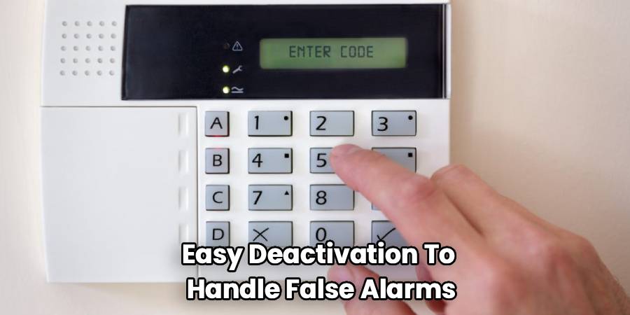 Easy Deactivation To 
Handle False Alarms