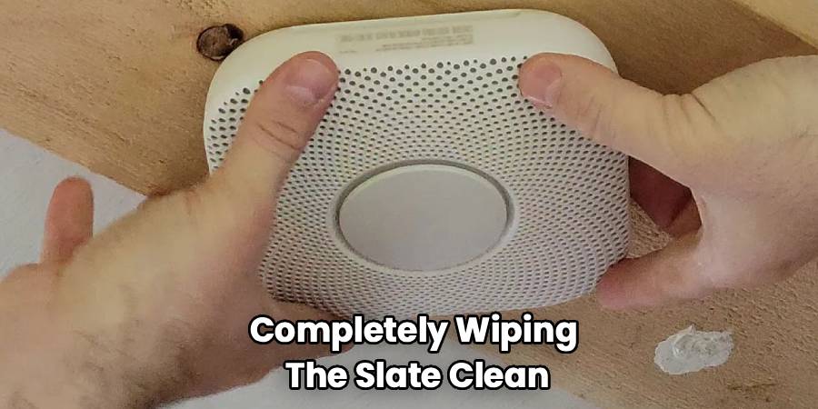 Completely Wiping 
The Slate Clean