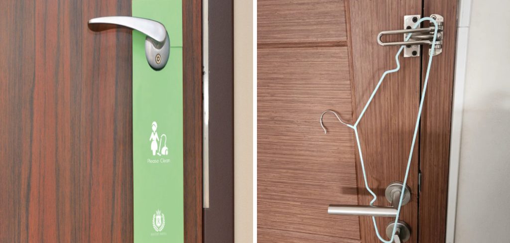 How to Lock Hotel Door With Hanger