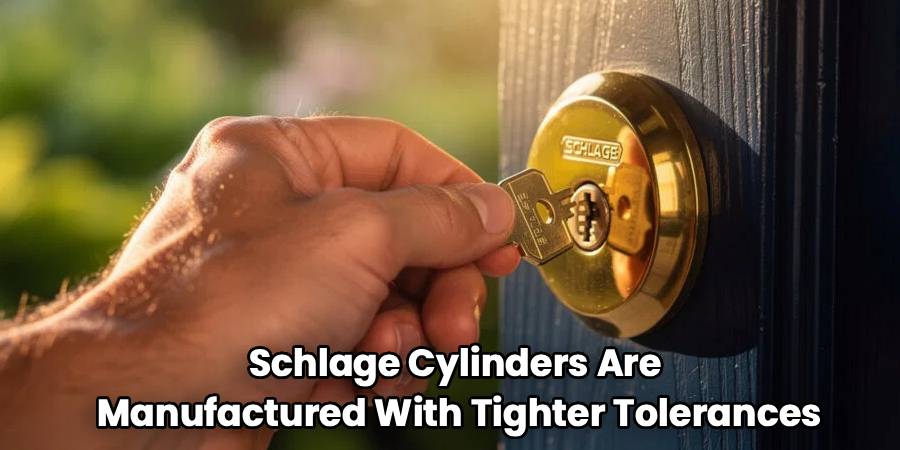 Schlage Cylinders Are
Manufactured With Tighter Tolerances