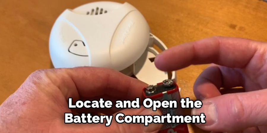 Locate and Open the Battery Compartment