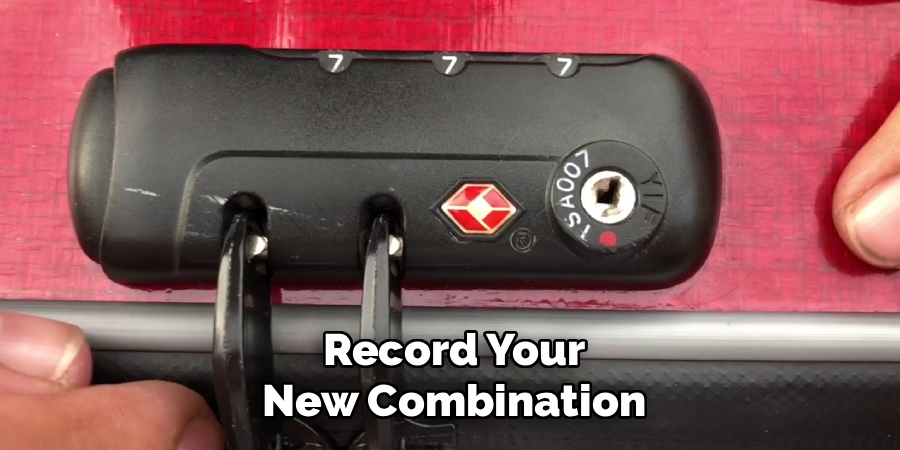 Record Your New Combination