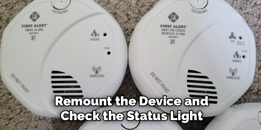 Remount the Device and Check the Status Light